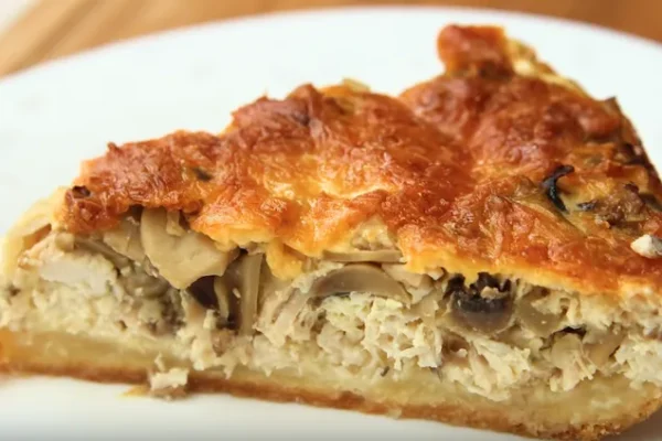 Пирог с курицей и грибочками